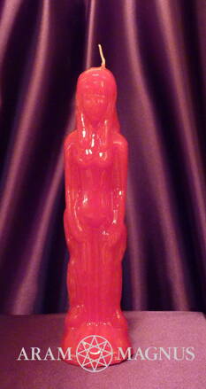 Svíce figurální červená žena