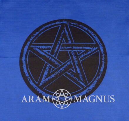 Plátno oltářní s pentagramem modré