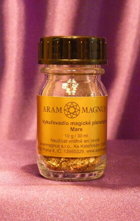 Vykuřovadlo magické planetární Mars Arammagnus sklo 10 g/30 ml