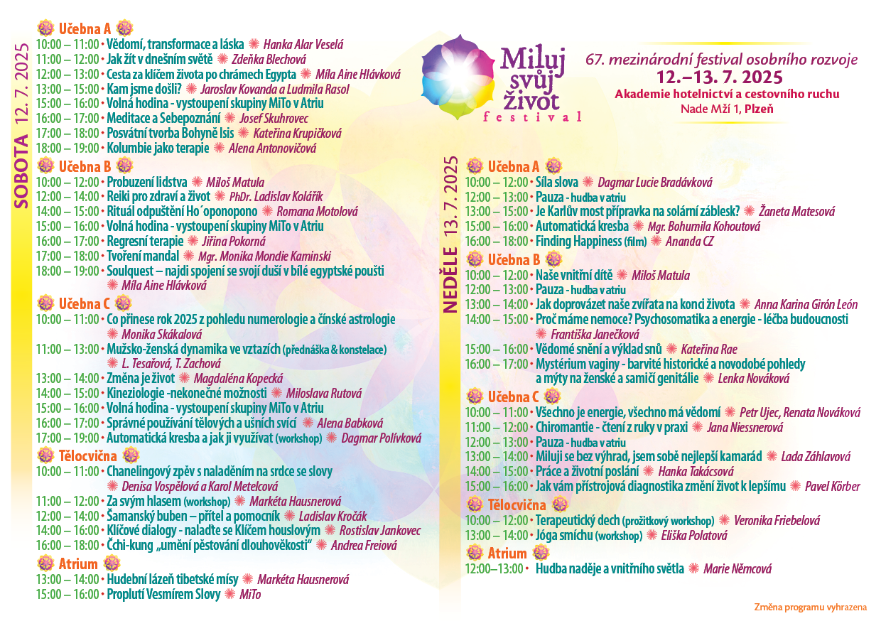 Program MSŽ Plzeň 2025