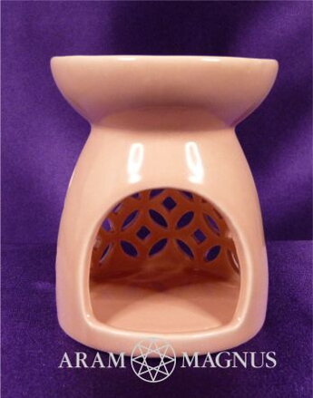 Aromalampa keramická růžová, výška 10 cm, průměr 8 cm