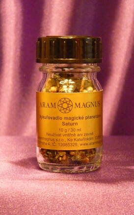 Vykuřovadlo magické planetární Saturn Arammagnus sklo 10 g/30 ml