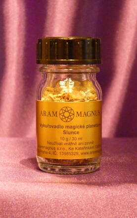 Vykuřovadlo magické planetární Slunce Arammagnus sklo 10 g/30 ml